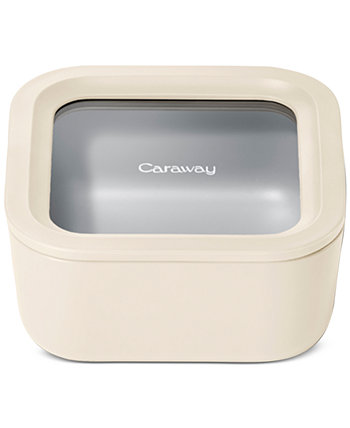 4.4-Cup Square Glass Food Storage & Lid Caraway