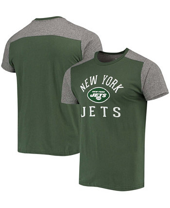 Зеленая, серая мужская футболка New York Jets Field Goal Slub Majestic