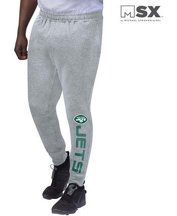 Мужские брюки-джоггеры New York Jets серого цвета вересковый MSX by Michael Strahan