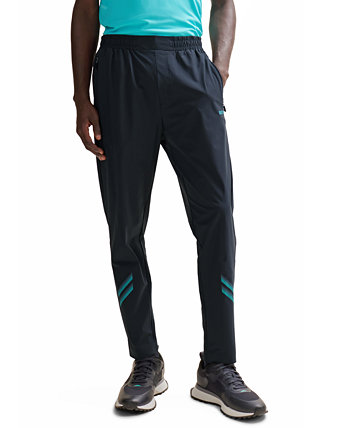 Мужские спортивные штаны стандартного кроя с декоративными светоотражающими рисунками BOSS