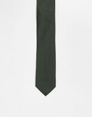 Стандартный галстук цвета хаки ASOS DESIGN ASOS DESIGN
