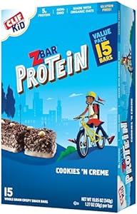 Zbar Protein - Хрустящие батончики с печеньем и кремом - Цельнозерновые с 5 г белка - 36 г (упаковка из 15 штук) Clif Kid ZBar