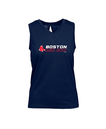 Женская темно-синяя майка Boston Red Sox Paisley Chase с v-образным вырезом LevelWear