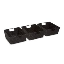 Sorbus 3-piece Woven Basket Bin Set Sorbus