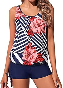 Женский Раздельный купальник Yonique Blouson Tankini Yonique