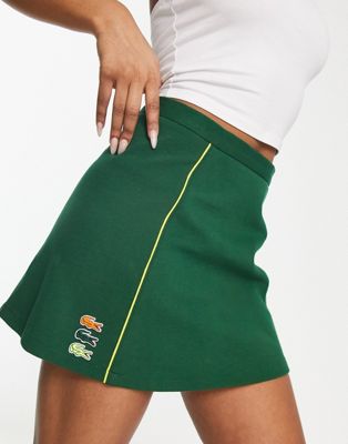 Теннисная юбка Lacoste темно-зеленого цвета Lacoste