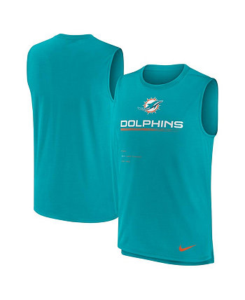 Men's Aqua Miami Dolphins Muscle Trainer Tank Top Nike
