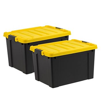 Iris 19-Gallon Heavy Duty Garage Storage Bins with Lids 2 Pack Iris