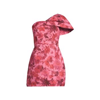 Мини-платье Gilda с цветочным принтом на одно плечо Sachin & Babi