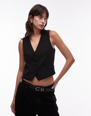 Mango tailored vest in black - part of a set Mango