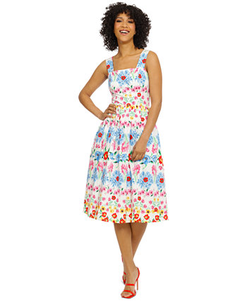 Женское расклешенное платье с цветочным принтом Maggy London