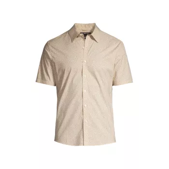 Leaf Button-Front Slim-Fit Shirt Michael Kors