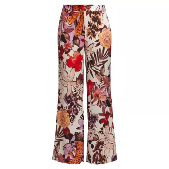 Широкие брюки с цветочным принтом Eloise Kobi Halperin