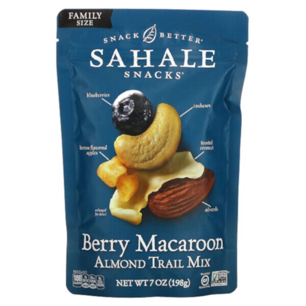 Berry Macaroon Minmond Trail Mix, 7 унций (198 г) Sahale Snacks