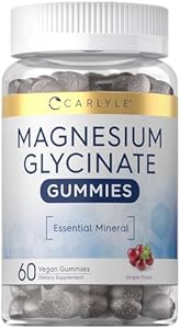 Carlyle Magnesium Glycinate Gummies | 60 Count | Grape Flavor | Vegan, Non-GMO, Gluten Free Supplement Carlyle