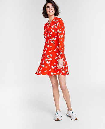 Женское мини-платье с воротником с принтом, созданное для Macy's On 34th
