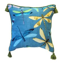 Edie@Home Внутренняя наружная разноцветная декоративная подушка со стрекозами Edie at Home