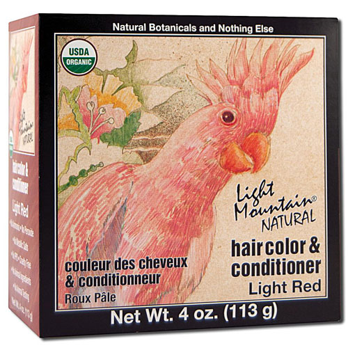 Натуральная краска и кондиционер для волос Light Mountain Light Red® -- 4 жидких унции Light Mountain
