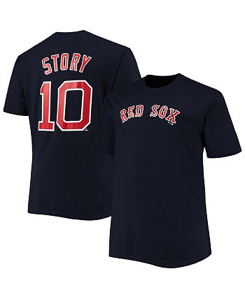 Мужская футболка Trevor Story Navy Boston Red Sox Big and Tall с именем и номером Profile