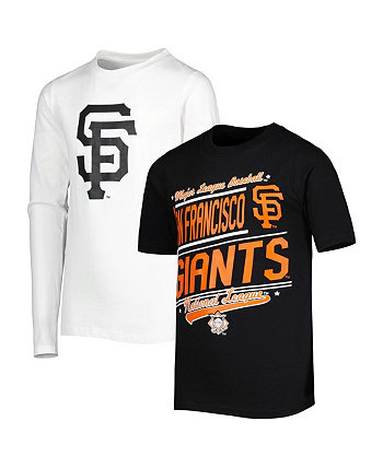 Youth Boys and Girls Black, White San Francisco Giants Combo T-shirt Set Stitches