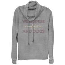Plus Size Weekend Coffee And Dogs Graphic Pullover Unbranded