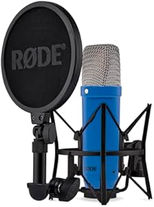 RØDE NT1 Signature Series Конденсатный микрофон с большой диафрагмой, волновым креплением и XLR-кабелем для записи вокала и подкастов Rode