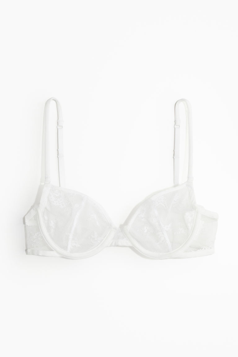Non-padded Underwire Lace Bra H&M