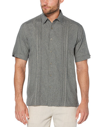 Мужская рубашка из шамбре с вышивкой Big & Tall с защипами Cubavera