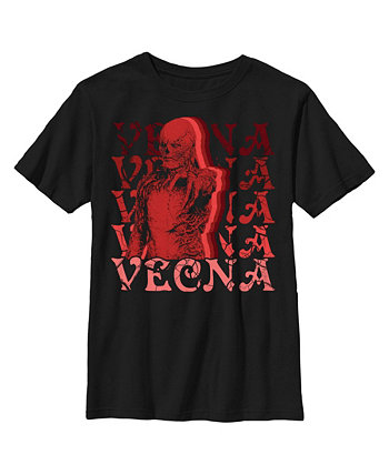 Boy's Stranger Things Red Vecna Stacked  Child T-Shirt Netflix