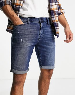 Супероблегающие джинсовые шорты темного цвета Hollister Hollister
