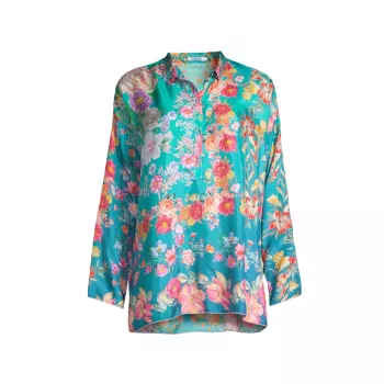 Шелковая блузка с цветочным принтом Neutra Mara Johnny Was