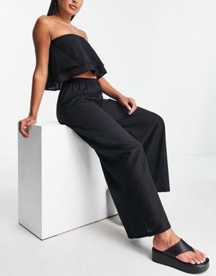 Esmee Exclusive beach elasticated waist pants in black - part of a set Esmée