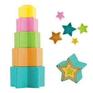 Infantino New Stacking Star Rings Silicone Baby Teethers, for Ages 6-12 Months, Multicolor, 5-Pack Visit the Infantino Store