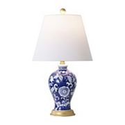 Grace French Country Cottage Ceramic Iron Floral Urn LED Table Lamp Jonathan Y Designs