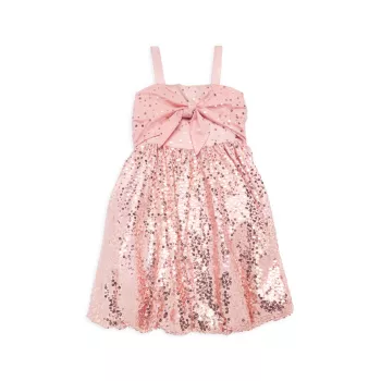 Маленькая девочка &amp;amp; Платье Bubble с пайетками для девочек Marchesa Notte