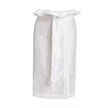 Плиссированная юбка из мятой тафты IZAYLA