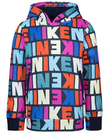 Пуловер с длинными рукавами и капюшоном для маленьких девочек Nike