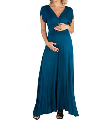 Платье макси для беременных с V-образным вырезом 24seven Comfort Apparel