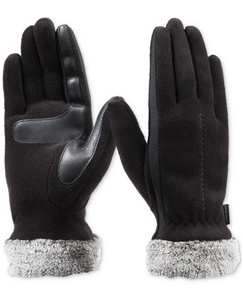 Женские флисовые перчатки с манжетами из искусственного меха ISOTONER
