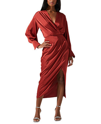 Женское платье Sadyra с рукавами-блузоном и искусственным запахом ASTR