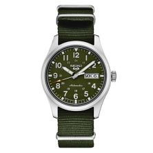 Мужские часы Seiko 5 Sports из нержавеющей стали с зеленым циферблатом — SRPG33 Seiko