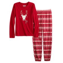 Пижамный комплект Jammies For Your Families® Christmas Spirit с топом и брюками для девочек 4–16 лет Jammies For Your Families