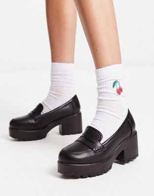 Koi Vigo chunky heel shoes in black Koi Footwear