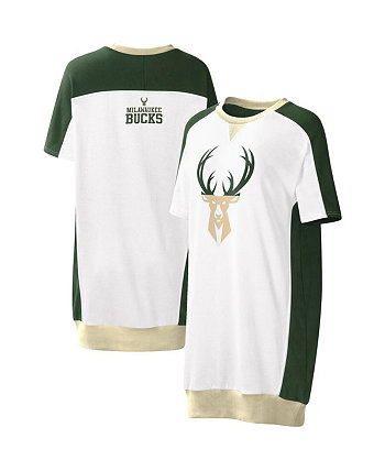 Women's White Milwaukee Bucks Free Throw T-shirt Dress G-III