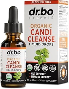 Candi Cleanse Support Supplement Drops (Капли) - Organic Oregano Oil Drops Liquid (Жидкость) & Black Walnut Wormwood - Extra Strength Overgrowth Balance Complex, Natural Oral Gut Cleanser Detox Health Supplements 1 oz (Унции) DR. BO