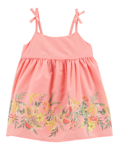 Baby Poplin Floral Print Dress - Pink Carter's