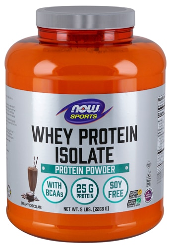 Спортивный изолят сывороточного протеина со сливочным шоколадом – 5 фунтов NOW Foods