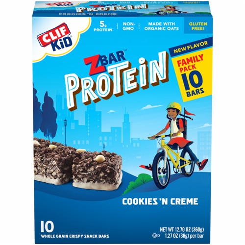 Clif Kid® ZBar™ Protein Cookies 'N Creme -- 10 батончиков Clif