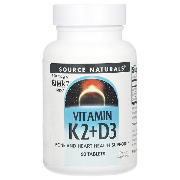 Витамин K2 + D3 - 60 таблеток - Source Naturals Source Naturals