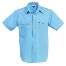 Gioberti Mens Casual Western Solid Short Sleeve Shirt With Pearl Snaps Gioberti